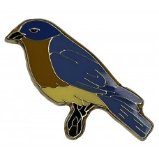 Bluebird, Southwestern, enameled pin