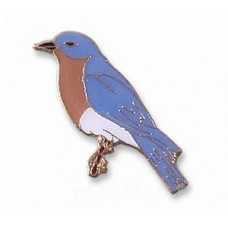 Bluebird, Mountain, enameled pin