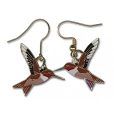 Hummingbird, Rufous earrings